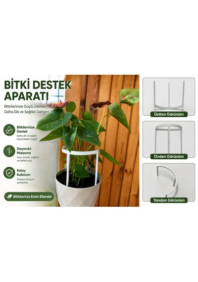2 Adet Bitki Destek Halkası Bitkileriniz İçin Pratik Destek