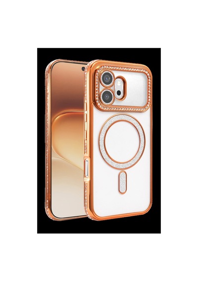 Huawei Honor 600 Joke Simli Magneticsafe Kılıf - Turuncu İtdark57826