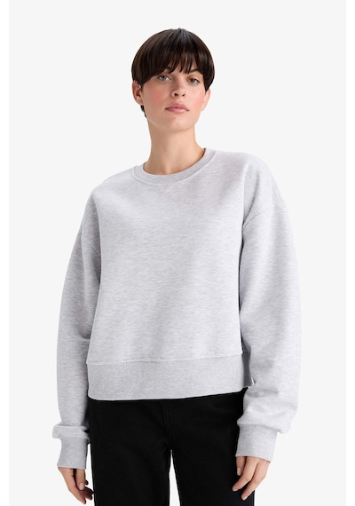 Defacto Boxy Fit Basıc Sweatshirt B8568AX24WN Gri