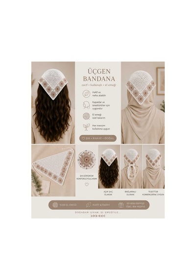 Örgü Bandana Çok Renkli - 921862104 Çok Renkli