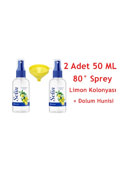 Selin Limon Kolonyası 5 L + Limon Kolonyası Sprey 2 x 50 ML + Huni