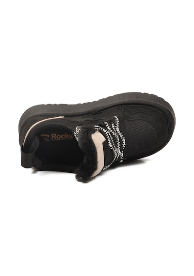 Siyah Süet Bağcıklı Unisex Çocuk Spor Ayakkabı 412445 F Siyah