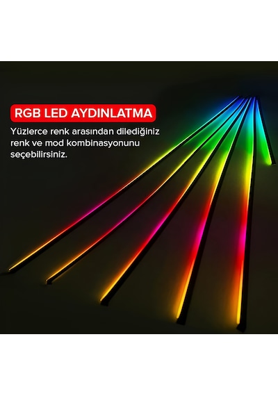 Araç İçi Ambiyans Aydınlatma 64 Renk Rgb