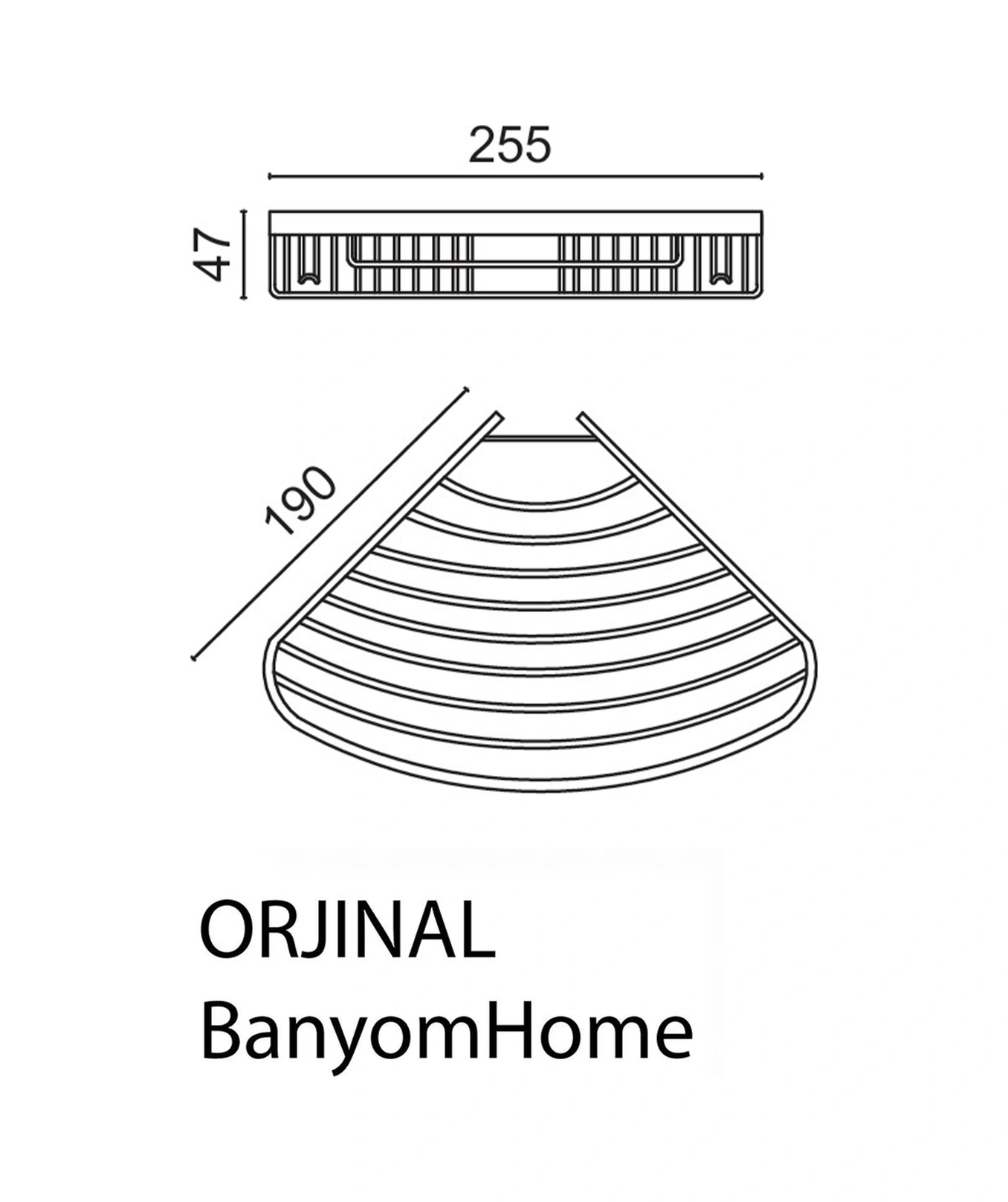 Çelik Banyo Paslanmaz Pirinç Mat Siyah Destina 19x19 Cm Sampuanlık Banyo Rafı Siyah