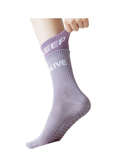 Lykos Keep Alive 5'li Paket Karışık Renkli Kaymaz Tabanlı Kadın Yoga & Pilates Çorabı Cok Renklı