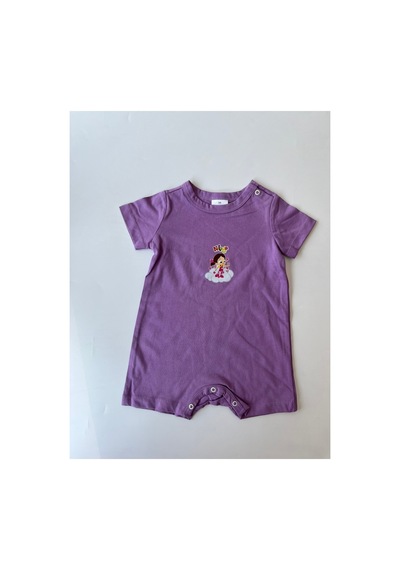 Fuar Baby Miniklere Özel Kız & Erkek Bebek Pamuklu Kısa Paça Tulum Kız Desenli
