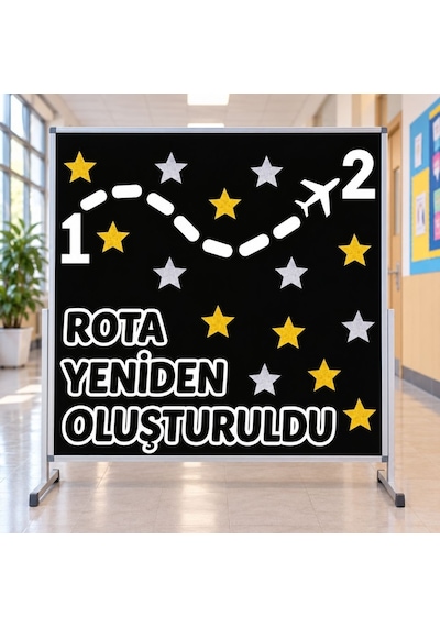 Rota Yeniden Oluştuldu V2 1-2 Okul Panosu Hazır Kesim Figür Seti Tüm Yaşlar