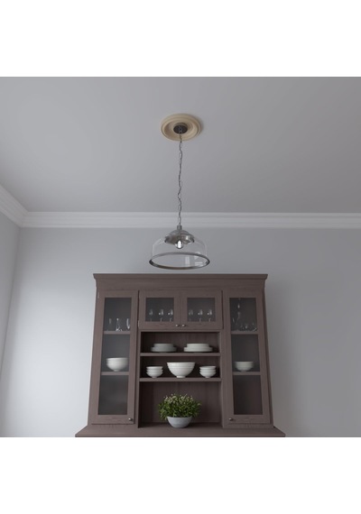 Cmp10trgbe Geleneksel Termoform Pvc Tavan Madalyonu 5 1/2 Cm'ye Kadar Kanopilere Uyar , 10" Od, Ultracover Saten Smokey Bej Diğer