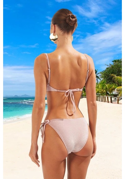Ersefa Tasarım Bikini Takımı Klora Dayanıklı Su Sporları İçin Şık Detayl Pudra