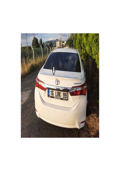 Toyota Corolla Bagaj Spoiler 2015 - 2019 - 702970386