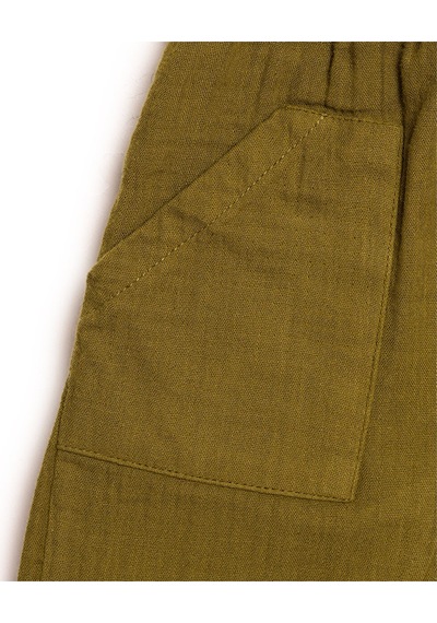 HelloBaby Basic Müslin Pantolon Erkek Bebek 24yhlbepnt014 Koyuyesil 24YHLBEPNT014_KoyuYesil Koyu Yeşil