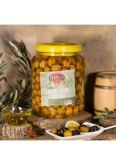 Datça Yağlı Çizik Yeşil Zeytin 2 KG