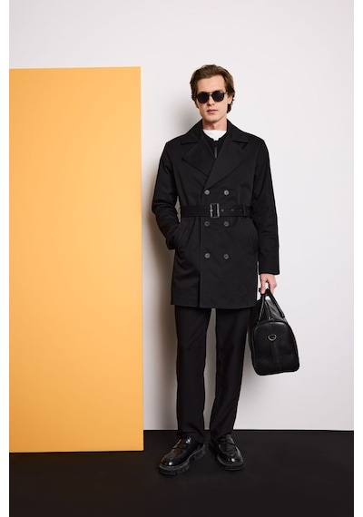 Defacto Slim Fit Astarlı Düğmeli Parka D5528ax26spbk27 Siyah-bk27