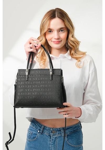 Just Polo Şıklığın Ve Zarafetin Buluştuğu Shopper Siyah Kadın El Çantası Shoulder Bag