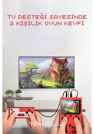 Mini Atari Gameboy Oyun Konsolu Gamebox Kollu Atari 400 Oyunlu