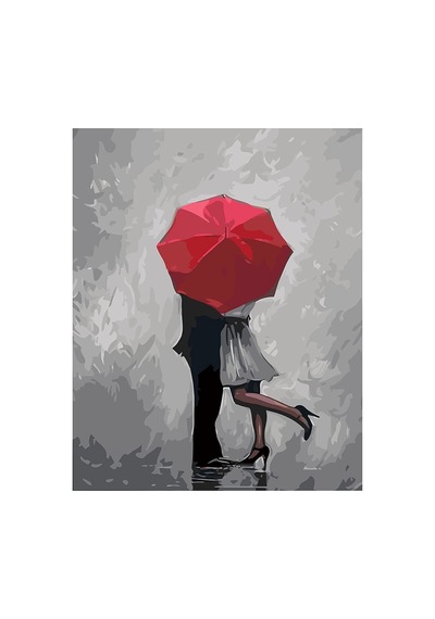 Kaçak Aşk Çerçevesiz 50x65 Cm Sayılarla Boyama Hobi Seti