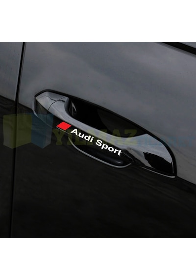 Audi Sport Logo Ayna Jant Kapı Kolu Oto Sticker Yapıştırma 10 Ad 12 X1,5 Cm
