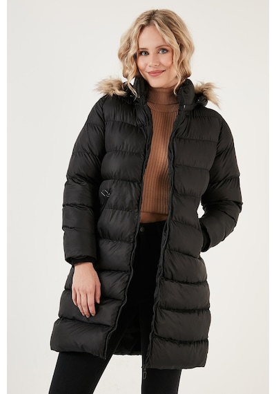 Lela Su Itici Regular Fit Çıkarılabilir Kapüşonlu Şişme Bayan Mont 640Y001 Siyah Lela Su Itici Regular Fit Çıkarılabilir Kapüşonlu Şişme Bayan Mont 640Y001 Siyah