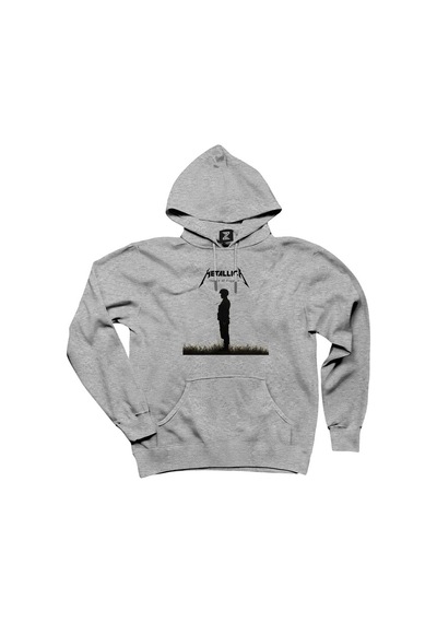 Metallica Master Of Puppets Metal Soldier Gri Kapşonlu Sweat Gri