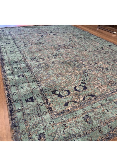 Hoom Rugs Arkaik Plz 03 Lacivert Etnik Renkli Vintage Makine Halısı Mavi Renkli