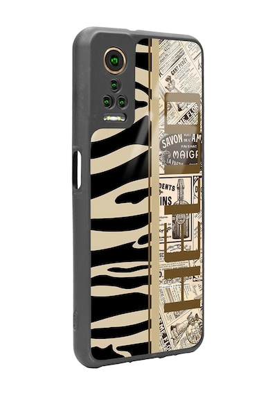 General Mobile Gm 22 Pro Zebra Gazete Tasarımlı Glossy Telefon Kılıfı Çok Renkli