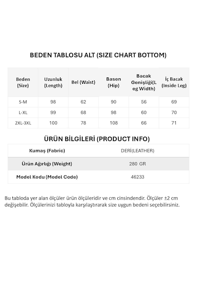 Suma Kadın Yüksek Bel Cepli Deri Pantolon Kırmızı S-m Beden