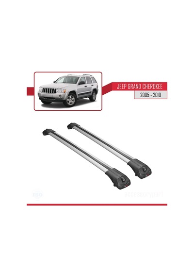 Jeep Grand Cherokee 2005-2010 Arası İle Uyumlu Ace-1 Ara Atkı Tavan Barı Gri
