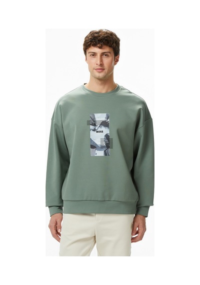 Boss Stenson Zone Erkek Yeşil Sweatshirt50548324