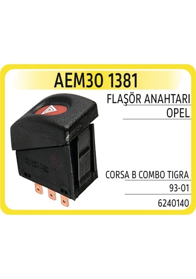 Aem Flaşör Anahtarı Opel Corsa B Combo Tıgra 93-01 Aem30 1381 6240140