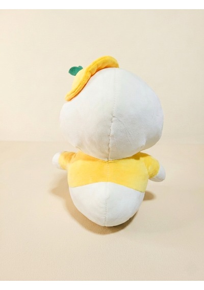 Peluş Oturan Ördek 35 Cm Sarı-beyaz-turuncu