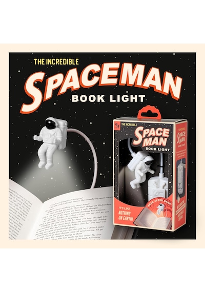 If Spaceman Astronot Figürlü 2 Led'li Klipsli Kitap Okuma Lambası Beyaz
