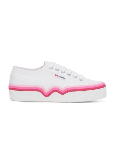 Superga 2740 Liquify Stripes Kadın Beyaz Sneaker Beyaz-342 Beyaz-342
