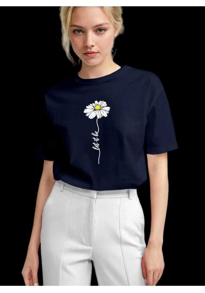 Kozia Outdoors Malkoçbey Baskılı O Yaka Oversize Unisex T-şhirt Lacivert Lacivert