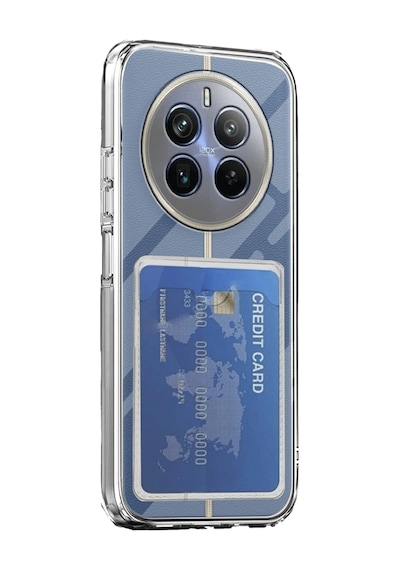 Newface - 437 - Realme 12 Pro Kılıf Kart Şeffaf Silikon - Edntrend - - Şeffaf