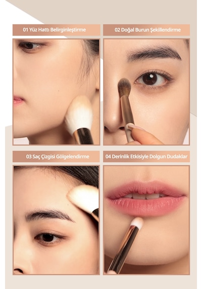 Dasique  Doğal Gölgelendirme Sunan 3'lü Kontür Paleti V Cut Blending Shading 02 Cool Blending