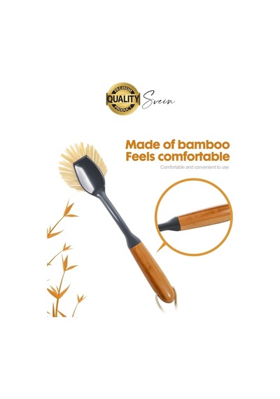 Premium Bambu Saplı Çok Amaçlı Fırça Sert Kıllı
