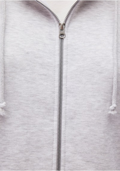 Mavi - Kapüşonlu Fermuarlı Gri Sweatshirt 1610221-80196 Gri