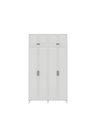 Guneystore Milas 4 Kapaklı Komple Mdf Ayaklı Yüklüklü Gardırop