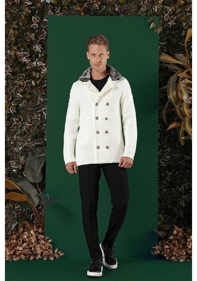 Efor 02 Slim Fit Ekru Spor Kaban Ekru