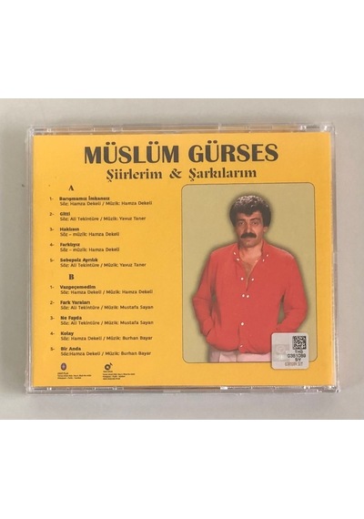 Müslüm Gürses Şiirlerim & Şarkılarım Cd Jelatininde Sıfır Cd