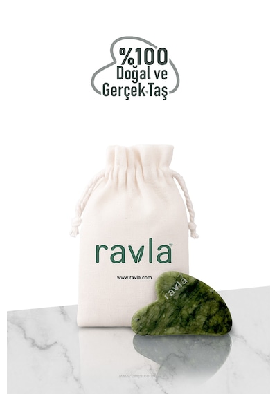 Ravla Yeşim Gua Sha Yüz Masaj Taşı