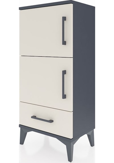 Arges Komodin 4 Raflı Tek Çekmeceli 2 Kapaklı 44x30x96 Antrasit-aytaşı Antrasit Arges Komodin 4 Raflı Tek Çekmeceli 2 Kapaklı 44x30x96 Antrasit-aytaşı Antrasit