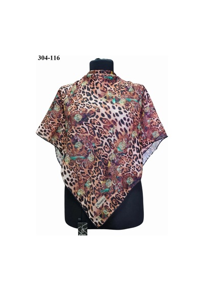 Sharell Leopar Desenli Soft Pamuk Eşarp 304-116 Çok Renkli