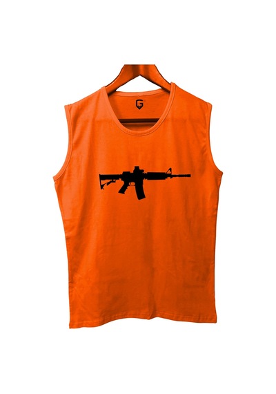 Top Glory M16 Baskılı Kolsuz Sporcu T-shirt Tank Top Sporcu Fitness Atlet
