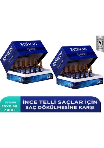 Bioxcin Quantum Bio-Activ Saç Serumu 15 x 6 ML 2'li Bioxcin Quantum Bio-Activ Saç Serumu 15 x 6 ML 2'li