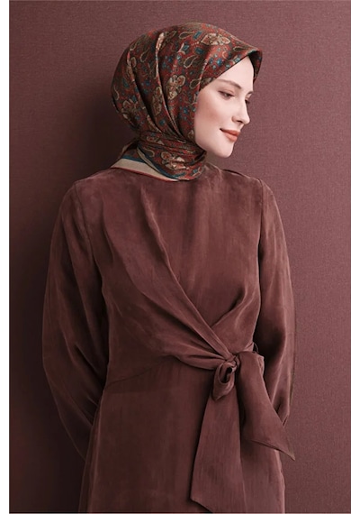 Armine Sura İpek Eşarp 2026-2027 - Sonbahar Kış-asm9609-03 Kiremit