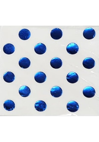 Mavi Puantiyeli Varaklı Kağıt Peçete 33x33cm Pk:20 +3