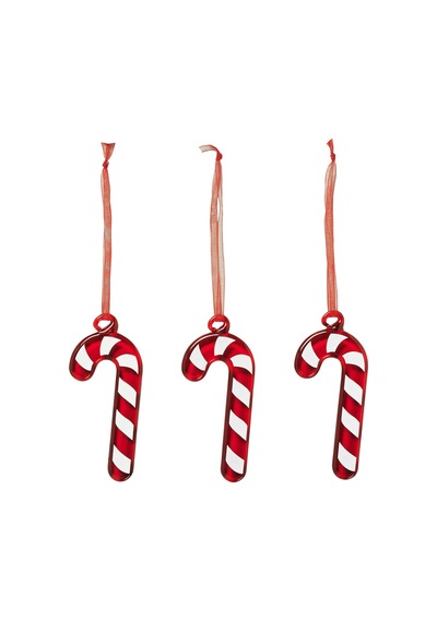 Ikea Vinterfint Noel Ağacı Süsü, Kırmızı-beyaz, 8 Cm
