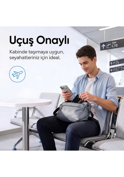 10000mah 33w Led Watt Amper Göstergeli Usb-a + Type-c Powerbank Taşınabilir Hızlı Şarj Cihazı