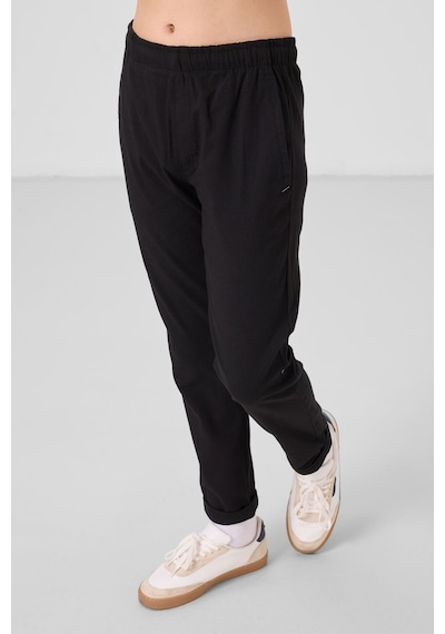 Tommy Life Siyah Standart Fit Dokuma Hafif Esnek Chino Erkek Çocuk Pantolon - 11272 Siyah